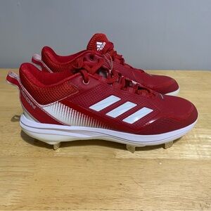 Adidas Icon 7 Low Top Metal Baseball‎ Cleats Red/White S23861 Men's Size 7.5